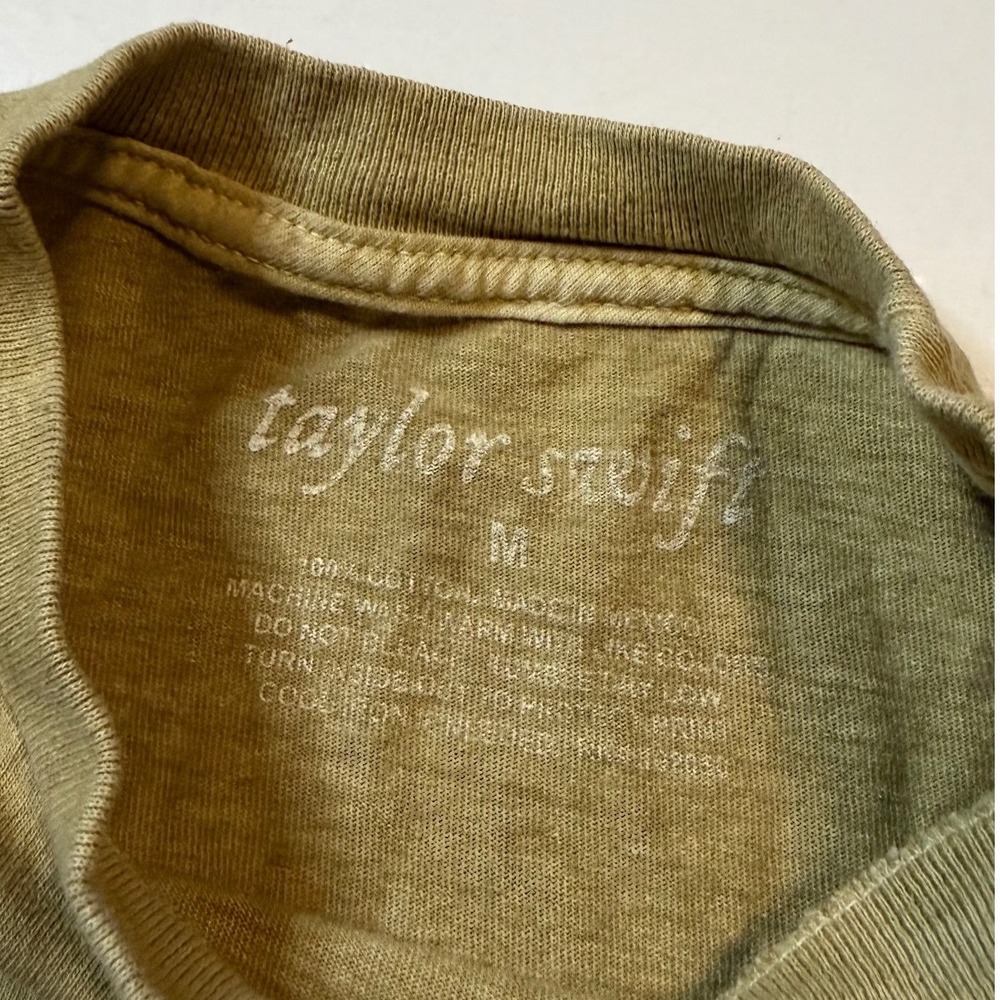 Taylor Swift Evermore Marjorie Lyrics T-Shirt Tan Mineral Wash Floral Size M - Picture 3 of 8